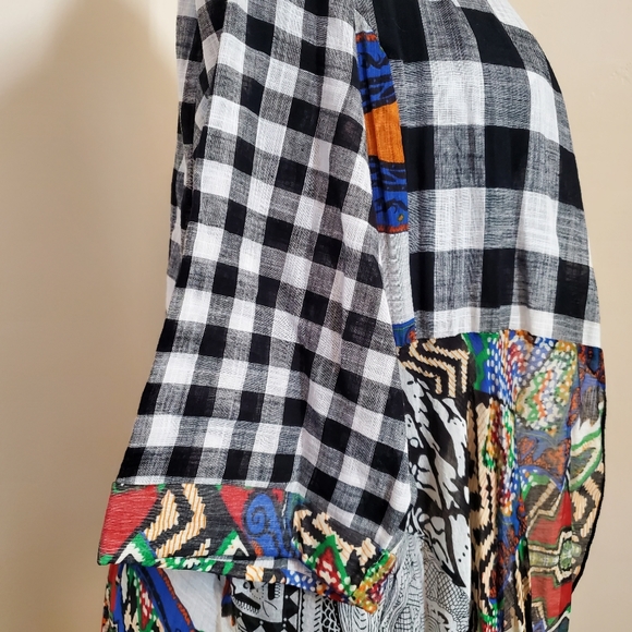 Feratelli Mixed Media Print Coverup Kimono Cardigan Multicolor XL - Picture 8 of 12